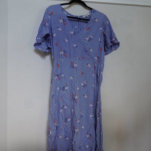 Madewell Floral Faux-Wrap Dress